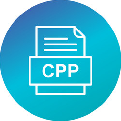 cpp file document icon vector