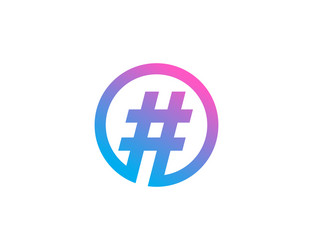 Hashtag symbol logo icon design template elements Vector Image