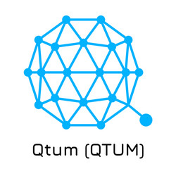 qtum crypto coin icon vector