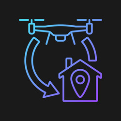 return to home function gradient manual label vector