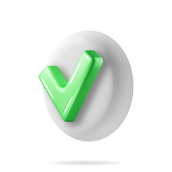 3d right button in round shape vector