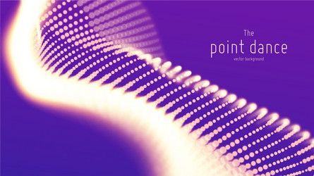 abstract violet particle wave points array vector image