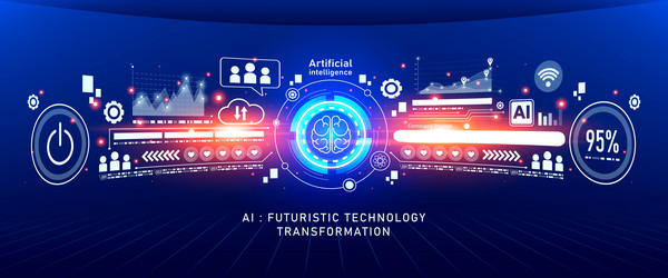 artificial intelligence and data science icon vector image