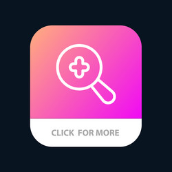 Expanded search plus mobile app button android vector