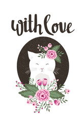 Floral Wedding Save the Date Poster Vector Image