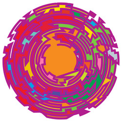 geometric random circular element abstract vector image