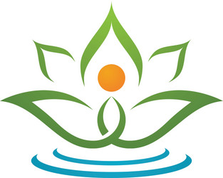 Abstract lotus logo Royalty Free Vector Image - VectorStock