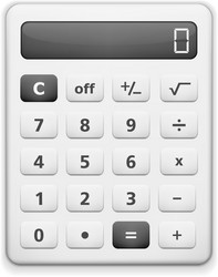 White calculator vector