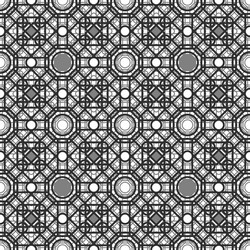 seamless pattern with overlapping geometric shapes vector image