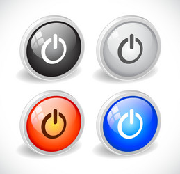 Color 3d buttons for web vector