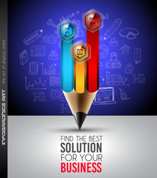 infographics complex layout with option buttons vector image