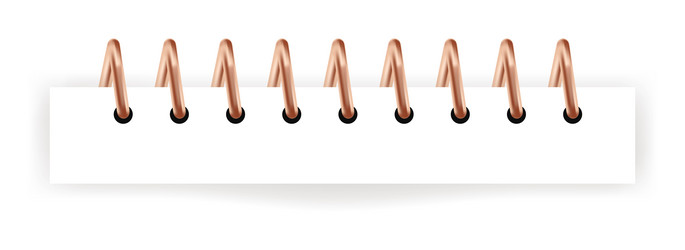 bookbinder spiral golden wire to connect pages Vector Image