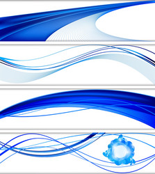 Dynamic Fluid Website Header Set vector image