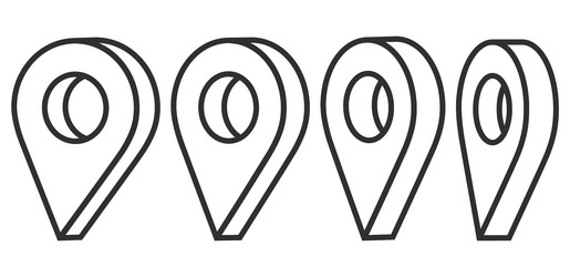 set of map pointer location symbols web vector image
