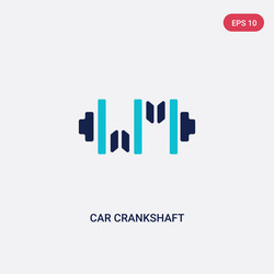 Two color car crankshaft icon from parts vector