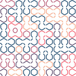 geometric colored hexagon forms seamless pattern vector image