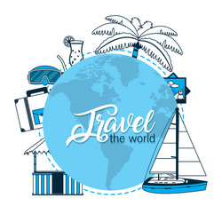 Travel the world vector