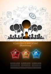 infographics complex layout with option buttons vector image