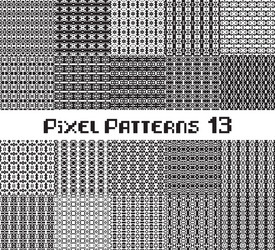 Pixel pattern seamless black and white color vector