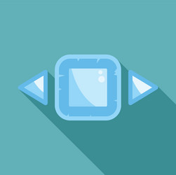 simple square button with arrows showing left vector image