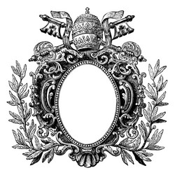 Ornate Antique Frame Royalty Free Vector Image