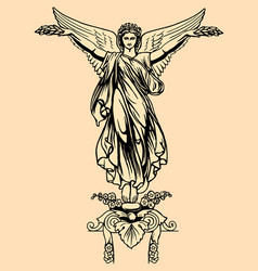 Archangel michael standing Royalty Free Vector Image