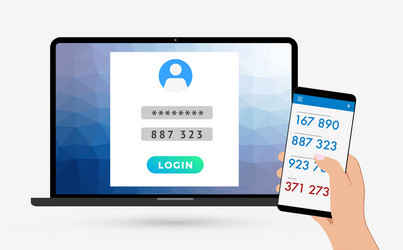 2-step authentication two steps verification code vector image