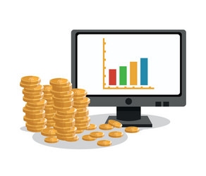 coins businnes and financial design vector