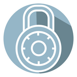 combination lock on a white background vector