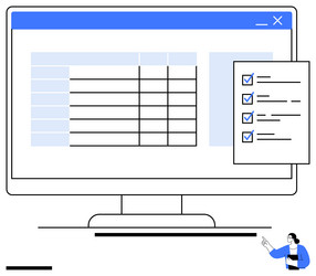 digital task management and data organization vector image