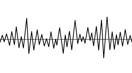 heart ratecardiogram icon pulse waveform vector