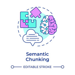 semantic chunking multi color concept icon vector image