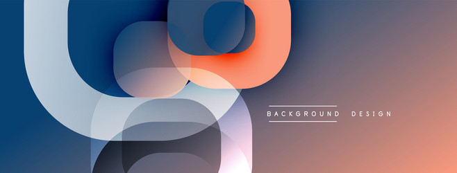 circular abstract design with overlapping vector image