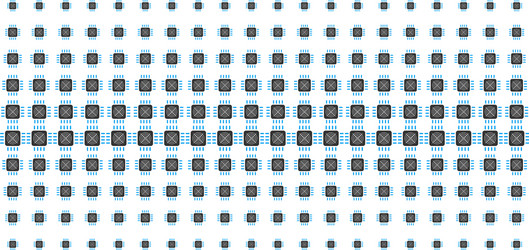 asic processor shape halftone grid vector image