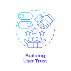 building user trust blue gradient concept icon vector image
