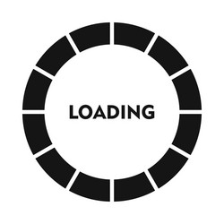 circle loading bar icon simple style vector image