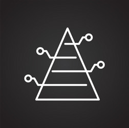 graph line icon on background for graphic and web vector image