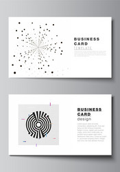 layout two creative business cards vector