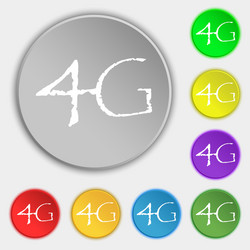 4g sign icon mobile telecommunications technology vector