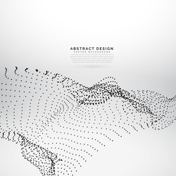 Abstract particles mesh on white background vector