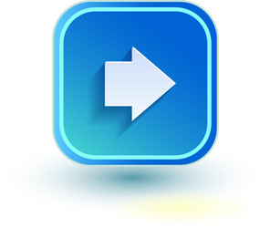 Blue web button with arrow right sign rounded vector