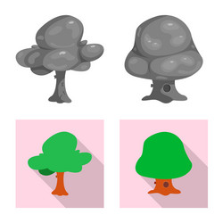 isolated object of tree and nature symbol vector image