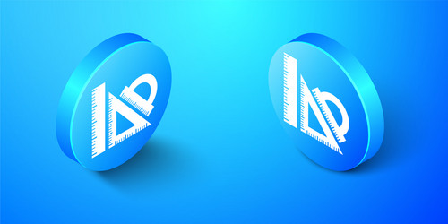 isometric set ruler triangular vector image