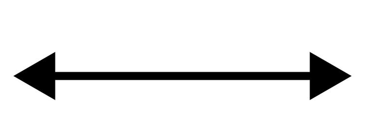 left and right arrow pointer cursor in opposite vector image