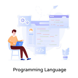 programming language vector image