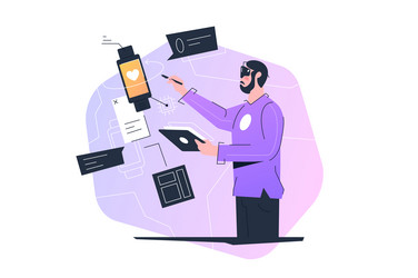 creative device developer website and application vector image