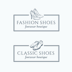 Elegant Shoe Collection - Boutique Style Vector Image
