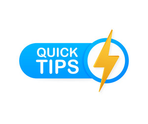 Quick tips hint helpful tricks tooltip vector