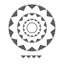 triangle brushs patterns in a circle line vector image