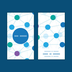 connected dots vertical round frame pattern vector image